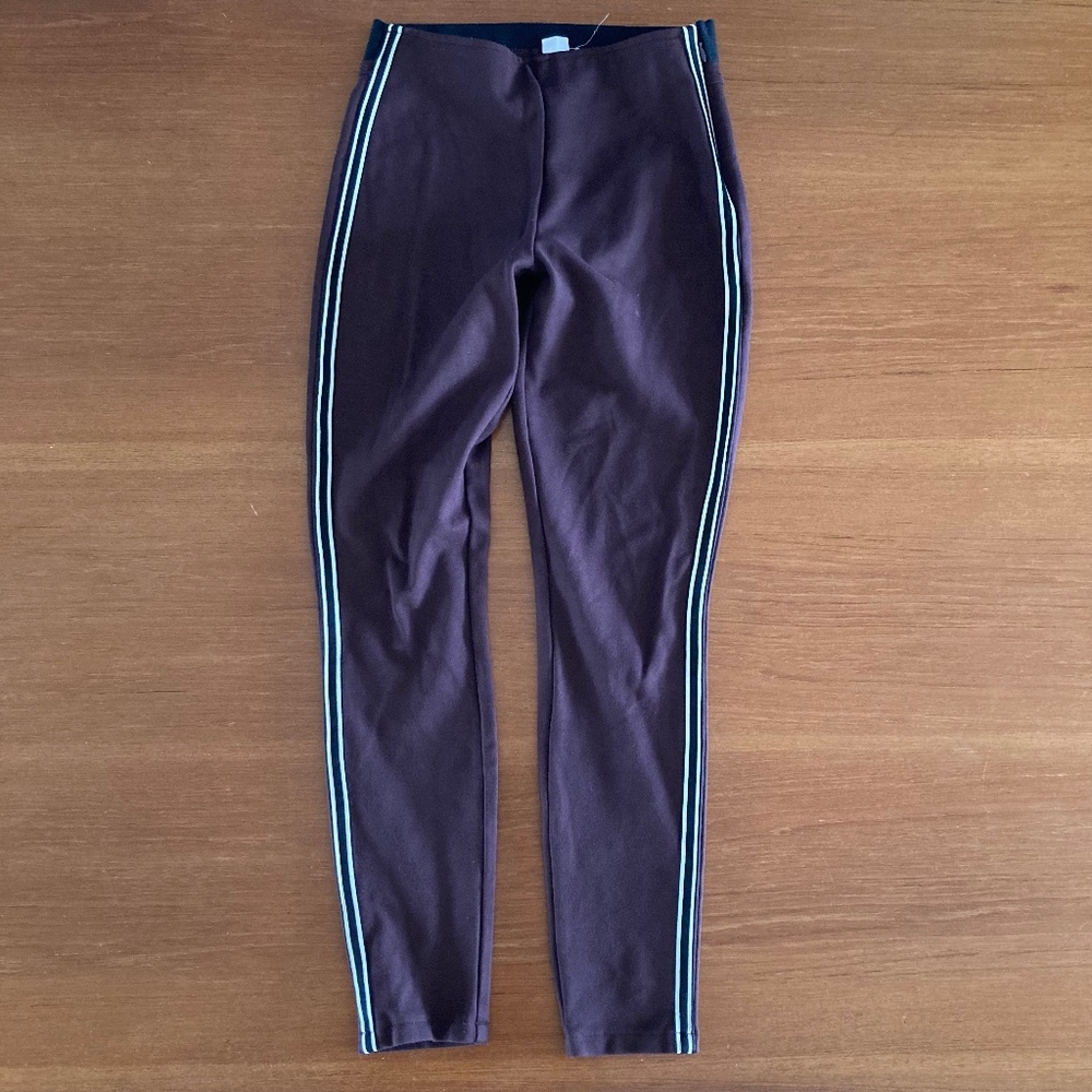 Gap striped leggings, XS, dark burgundy. LAST CALL